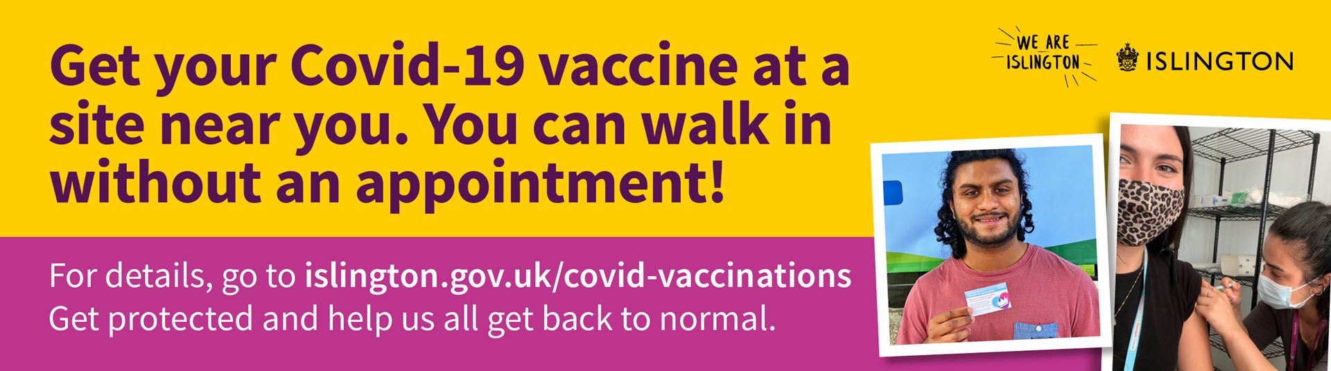 Get your Covid-19 vaccine at a site near you. You can walk in without an appointment